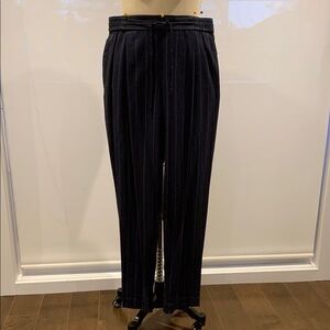 Massimo Dutti Dark Blue Pinstriped Pants